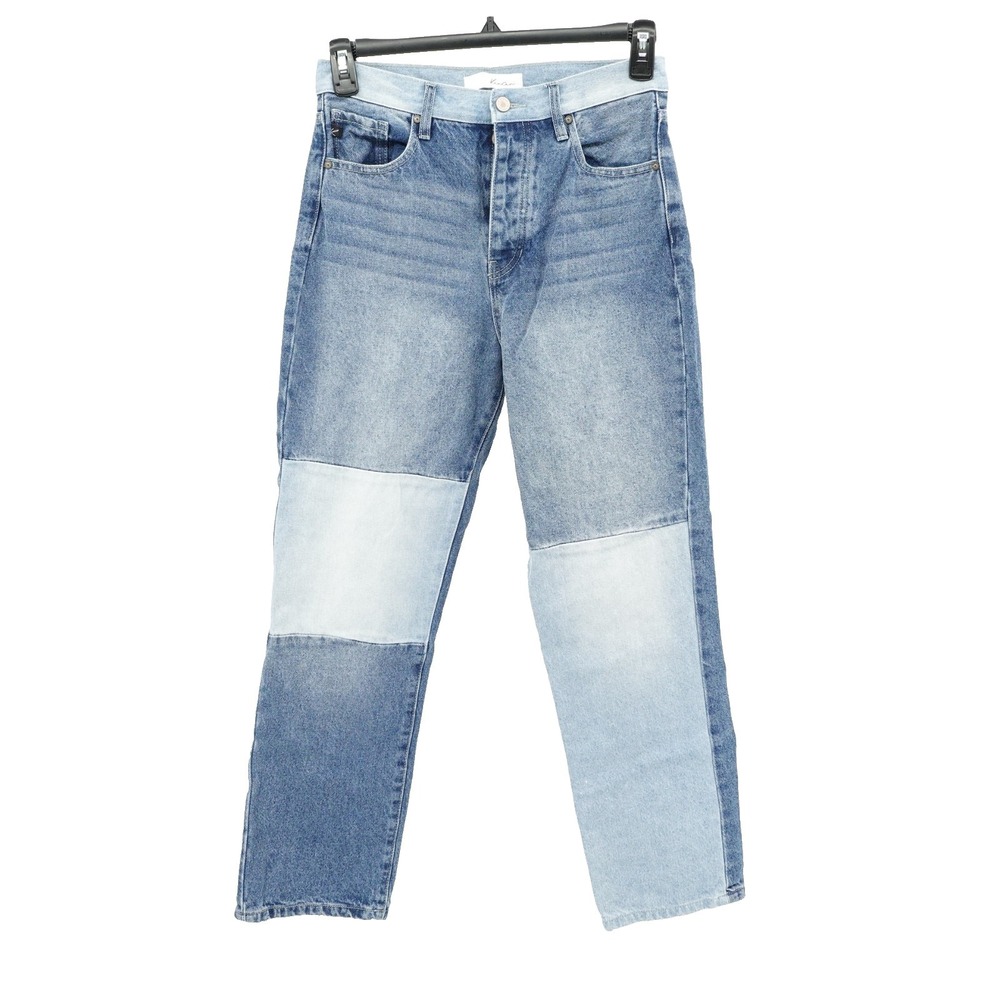KanCan Denim Jeans SZ 7/27 Estilo Patchwork Denim Colorblock Boho Festival Retro